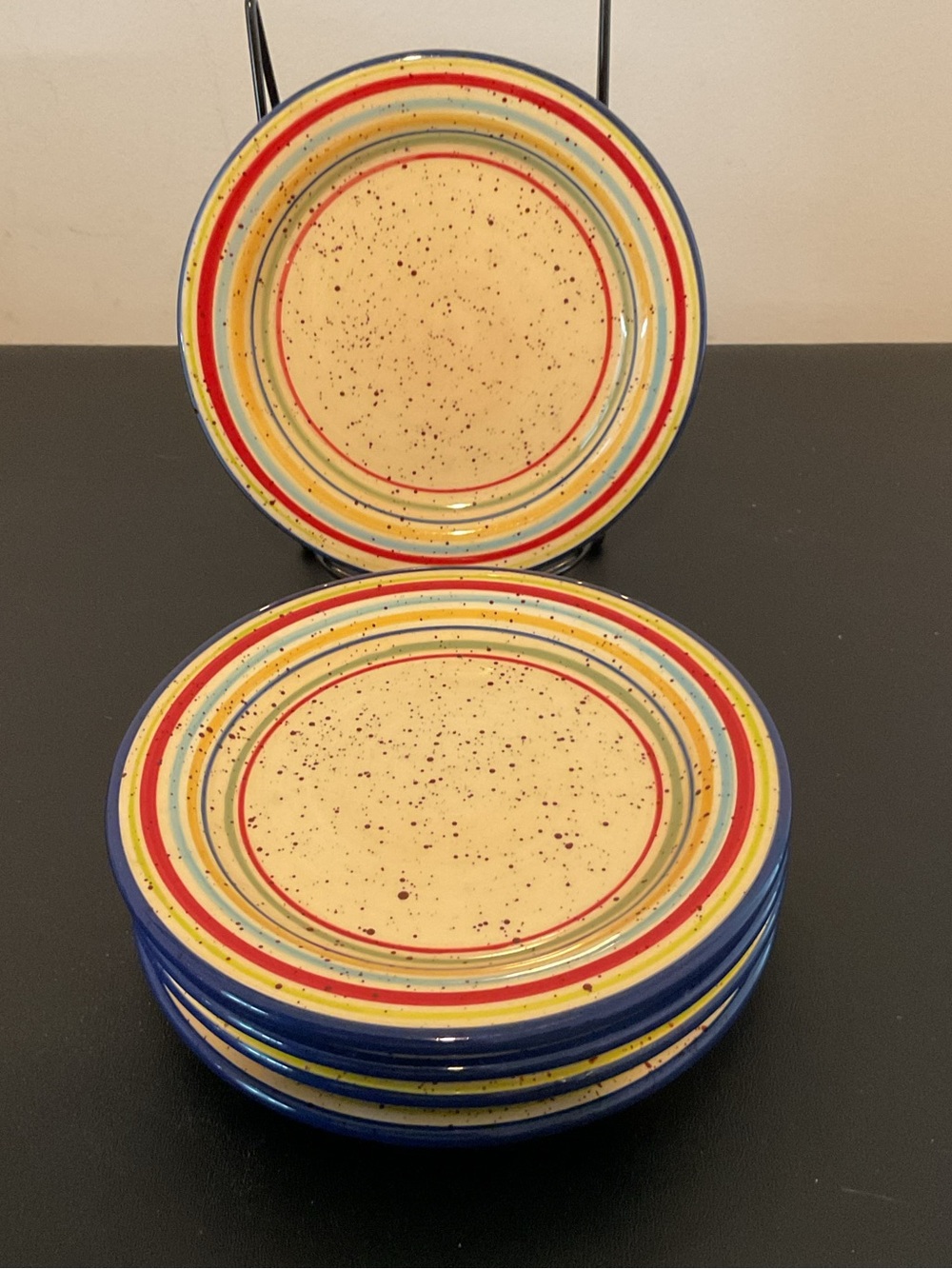 Pfaltzgraff Sedona Hand Painted Stoneware Dessert/Bread plates, set of 5